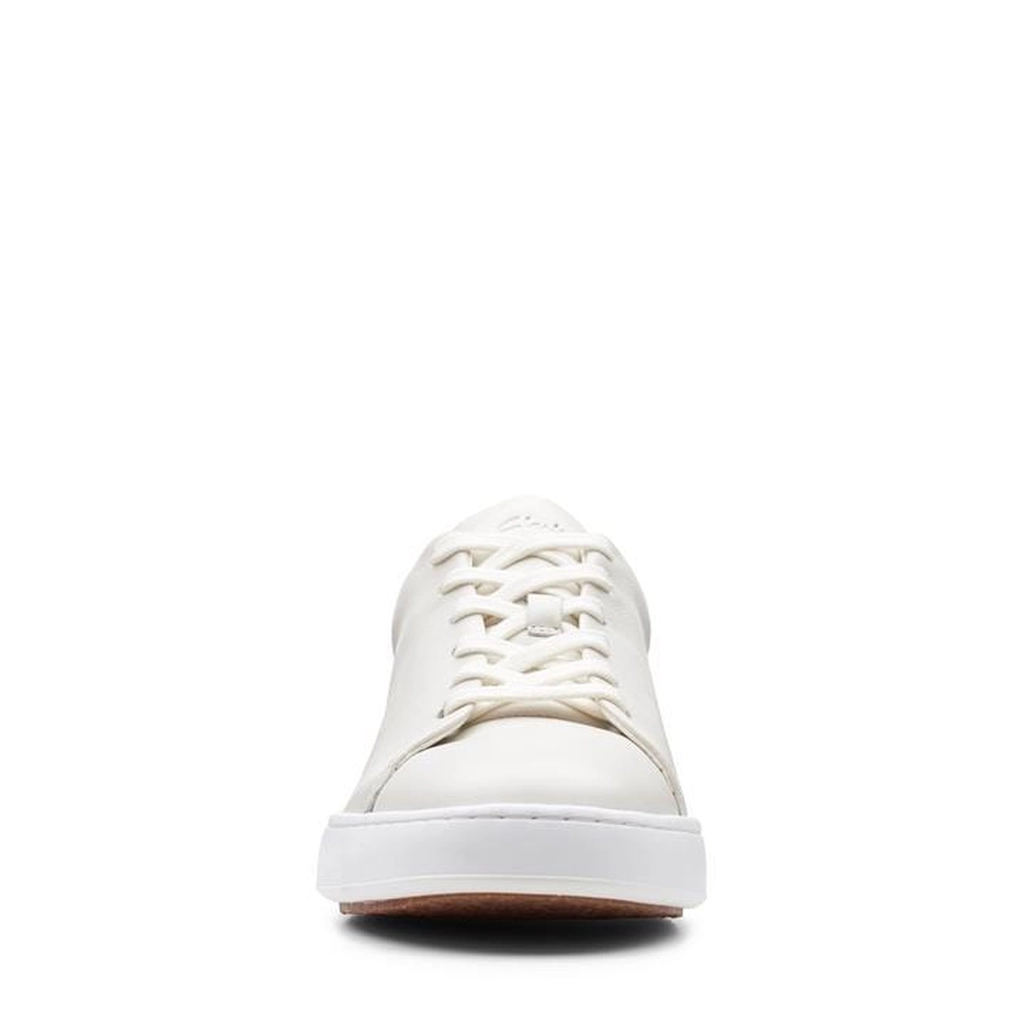 Clarks Originals Court Lite Lace Leather Trainers - White